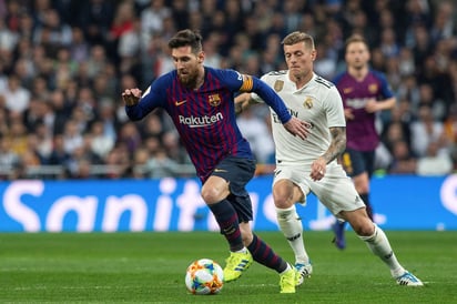 El argentino Leonel Messi en un partido contra el Real Madrid.