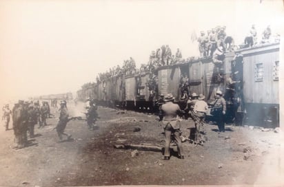 La Tropa en el ferrocarril. Marzo de 1929.

