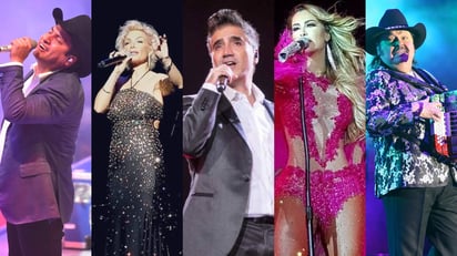 Alejandro Fernández, Julión Álvarez, Marisela, Ninel Conde y Ramón Ayala son algunos de los artistas que se presentarán en la Expo Feria de Gómez Palacio 2019. (ESPECIAL)