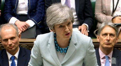 Theresa May tenía intención de someter por tercera vez a votación el acuerdo negociado. (AP)