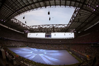 El estadio de San Siro, previo a la final de la Liga de Campeones entre el Real Madrid y el Atlético de Madrid en Milán, en 2016.