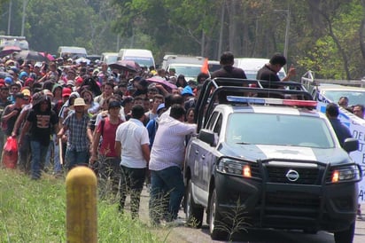 La primera expedición de migrantes con rumbo a Estados Unidos salió en octubre de 2018 de San Pedro Sula. (EL UNIVERSAL)