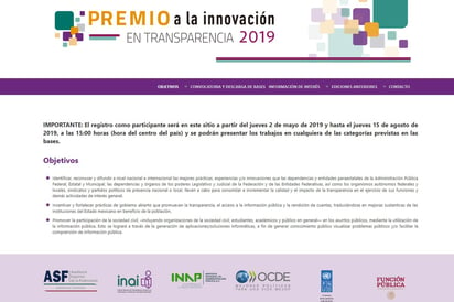 Además del INAI, también participa la Auditoría Superior de la Federación (ASF), entre otras organizaciones. (CORTESÍA)