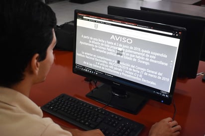 A partir de ayer, el gobierno municipal y estatal dejaron de difundir acciones y programas en sus páginas de Internet. (EL SIGLO DE TORREÓN)