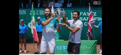 El mexicano y el de Pakistán tuvieron que venir de atrás luego de que cayeron en el primer set 6-3, para emparejar los cartones en el segundo por 6-4. (Especial)