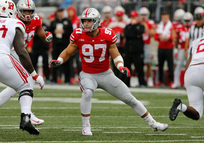 El ala defensiva Nick Bosa está proyectado para ser escogido en las primeras selecciones.