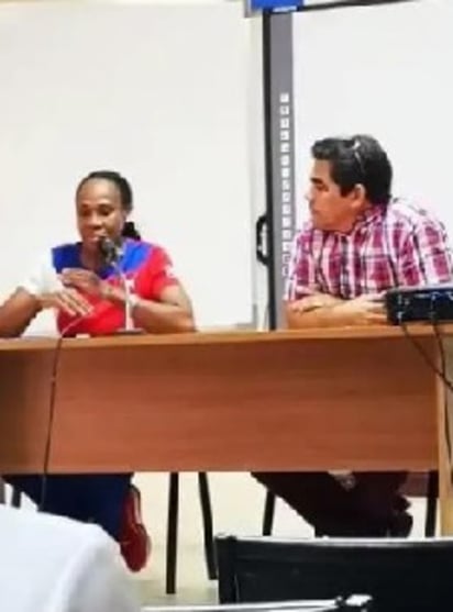 La exatleta Ana Fidelia Quirot habló con los periodistas. (ESPECIAL)