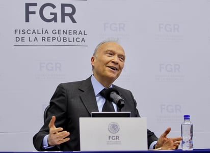 El fiscal general de la república, Alejandro Gertz Manero, durante la conferencia de prensa por los primeros 100 días de la Fiscalía, donde señaló que el caso Odebrecht se judicializará. (NOTIMEX)