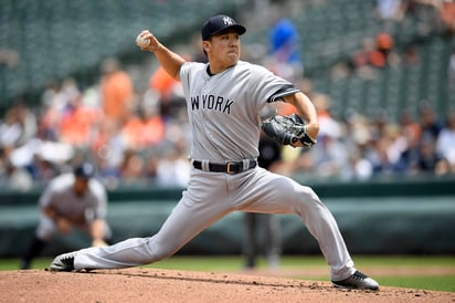 Masahiro Tanaka permitió una carrera en seis entradas de trabajo, pero se fue sin decisión en la victoria de Yanquis 6-5 sobre Orioles. (AP)