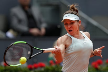 La francesa Simona Halep durante un duelo en el Abierto de Madrid. celebrado en marzo pasado