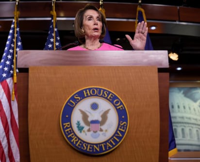 La presidenta de la Cámara de Representantes en Estados Unidos, Nancy Pelosi, recibirá esta tarde a la delegación mexicana enviada por el presidente Andrés Manuel López Obrador a Washington, encabezada por el canciller Marcelo Ebrard. (ARCHIVO)