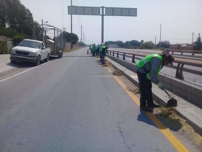 Con la finalidad de prevenir posibles inundaciones ante los pronósticos de más lluvias en la región, el personal del Departamento de Limpieza de Francisco I. Madero, realiza labores de recolección de basura en la vialidad que pasa bajo las vías del ferrocarril y otros lugares más. (EL SIGLO DE TORREÓN) 