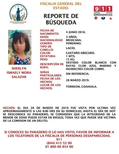 De acuerdo a la ficha dada a conocer por la dependencia, la menor habría sido sustraída desde el pasado 28 de mayo, fecha en que fue vista por última vez a las ocho horas en su domiciilo. (ESPECIAL)
