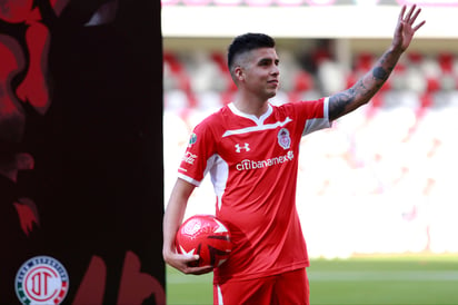 Leonel López durante su presentación como refuerzo de los Diablos Rojos en el pasado Clausura 2019. (Jam Media)