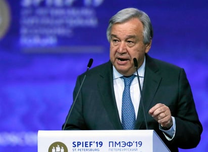 El secretario general de Naciones Unidas, António Guterres, dijo que el Plan de Desarrollo Integral impulsado por el gobierno de México 'refleja los esfuerzos encabezados por los Estados Unidos Mexicanos para responder a las causas fundamentales de la movilidad humana en Centroamérica'. (ARCHIVO)