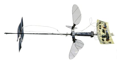 RoboBee X-Wing, de menos de cinco centímetros de longitud y de 259 miligramos de peso, podría resultar útil para supervisar el medioambiente en espacios cerrados. (ESPECIAL)