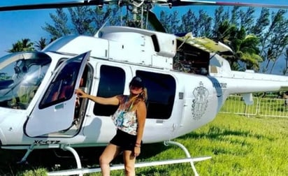 La jefa de Recursos Financieros de la Secretaría de Gobierno, Magnolia Moreno, subió a sus redes sociales una imagen donde se aprecia la aeronave oficial. (FACEBOOK)
