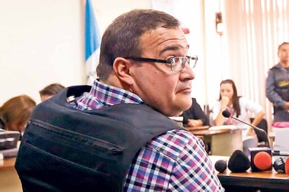 El exgobernador de Veracruz, Javier Duarte, durante su audiencia de extradición en Guatemala. (ARCHIVO)