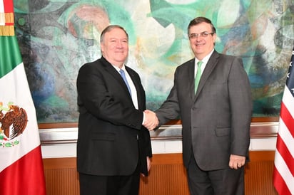 El diálogo entre Ebrard y Pompeo, celebrado este domingo en Ciudad de México, 'se llevó a cabo de manera cordial y derivó en resultados positivos para ambos países', destacó en un boletín la SRE. (NOTIMEX)