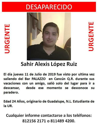 La Fiscalía General del Estado (FGE) de Quintana Roo informó que se vinculó a proceso a dos conductores de taxi, como auxiliadores del delito de secuestro en el caso de un estudiante de Nuevo León, y dictó prisión preventiva oficiosa por dos años. (TWITTER)