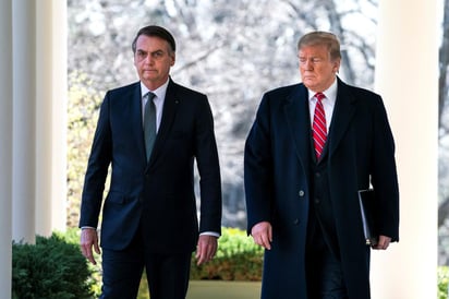 Asimismo, Trump también habló de la familia del presidente Bolsonaro, a la que calificó de 'maravillosa'. (ARCHIVO)