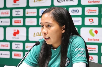 Anahí Trasviña aseguró que las Guerreras del Santos Femenil no se achican ante ningún rival y mantienen siempre una mentalidad positiva. (ESPECIAL)