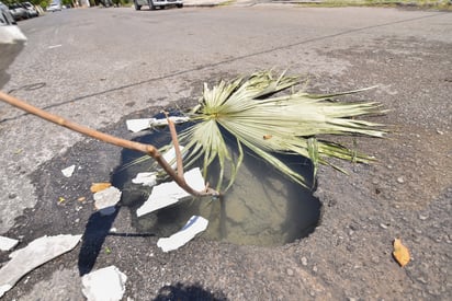 Fuga de agua potable Reportan bache