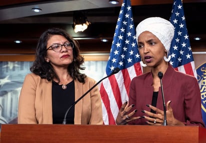 Las demócratas Ilhan Omar (derecha) y Rashida Tlaib no recibieron el permiso del Estado de Israel para ingresar a su territorio. (EFE)