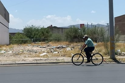 En el sitio se puede apreciar hierba crecida, así como basura. (EL SIGLO DE TORREÓN)