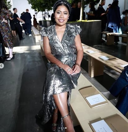 Evento. La actriz mexicana Yalitza Aparicio fue una de las invitadas al desfile de la colección S/S 2020 de Michael Kors. (ESPECIAL)