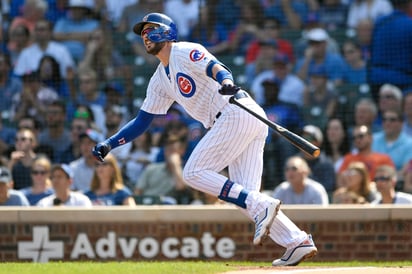 Kris Bryant bateó de 5-3 y produjo 4 carreras ante los Piratas. (AP)