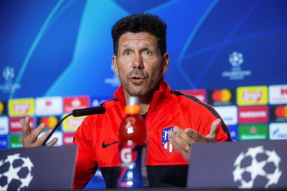 Simeone habló con la prensa, previo a su encuentro del día de mañana contra la Juventus. (EFE)