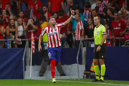 Héctor Herrera fue el héroe del partido luego de su anotación para el empate del 'Atleti'. (EFE)