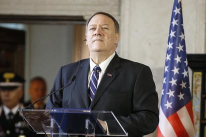 “Yo estuve en la llamada”, dijo Pompeo a los medios en Roma durante una conferencia de prensa. (EFE)