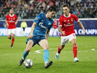 El cuadro ruso del Zenit venció 3-1 al Benfica en la segunda fecha de la UEFA Champions League. (ARCHIVO)