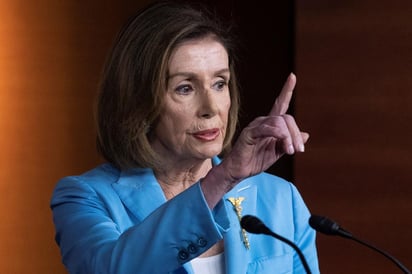 'Es triste para el país que tenga un presidente que nos haya puesto en esta situación', dijo Pelosi al ser preguntada por el inicio de un juicio político a Trump. (ARCHIO)