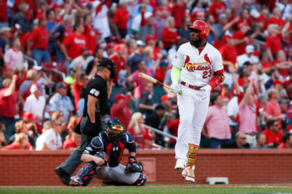 Marcell Ozuna conectó un jonrón solitario en la cuarta entrada del juego. (AP)