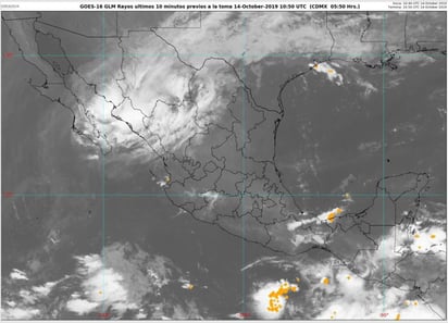 El registro de precipitaciones de litros por metro cuadrado, se presentarán hasta la tarde de este lunes. (ESPECIAL)