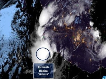 Se formó en el océano Pacífico y se espera que toque tierra este día en Colima. (TWITTER)