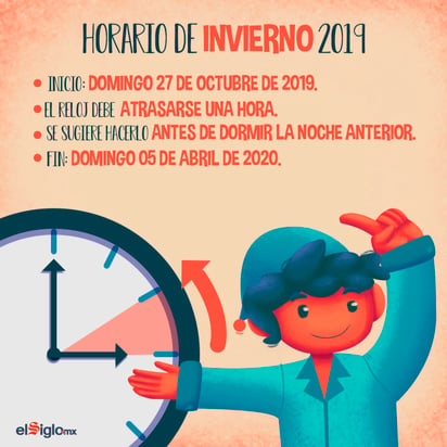 El reloj deberá atrasarse una hora el próximo 27 octubre y darle la bienvenida al Horario de Invierno 2019. (ALEJANDRA MORALES)