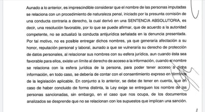 Fue el consejero Javier Diez de Urdanivia, quien emitió esta postura a través del recurso de revisión 545.