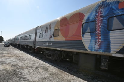 El tren está instalado en los patios de Ferromex, a un costado de la antigua estación de ferrocarril en la Antigua Aceitera. (FERNANDO COMPEÁN)