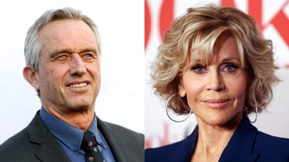 La actriz Jane Fonda protestó nuevamente este viernes protesta contra la crisis climática que realiza afuera del Capitolio de Washington DC., un acto que terminó con el arresto del activista Robert Kennedy Jr. (ARCHIVO/ESPECIAL)