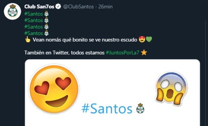 Santos Laguna ya había utilizado los Twemojis personalizados en el mes de abril. (ARCHIVO)