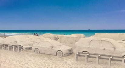 Se trata, según la ciudad de Miami Beach, de la obra 'más grande' de Erlich, de 46 años, reconocido internacionalmente 'por combinar elementos de escultura, arquitectura y teatro para perturbar la visión natural del público sobre el mundo'. (ESPECIAL)