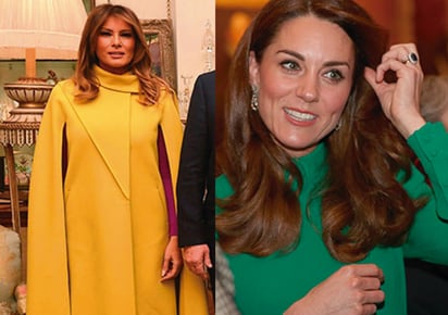 Melania Trump arribó con un vestido Valentino de más de 120 mil pesos. (CAPTURA) 