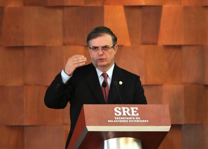 A través de su cuenta de Twitter, el secretario de Relaciones Exteriores, Marcelo Ebrard, difundió el agradecimiento del gobierno mexicano. (ARCHIVO)