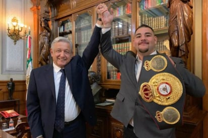 A través de sus redes sociales, el mandatario de México le envió un mensaje al pugilista mexicano, Andy Ruiz. (CORTESÍA)