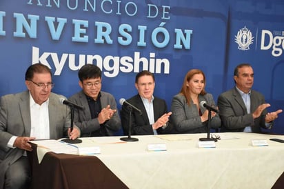 Se anunció ayer la inversión de 45 millones de dólares de una empresa coreana en Gómez Palacio; se generarán dos mil 100 empleos. (FABIOLA P. CANEDO/EL SIGLO DE TORREÓN)