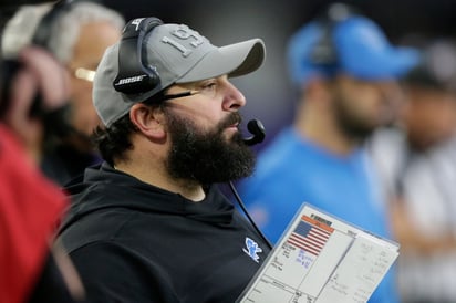 El entrenador en jefe Matt Patricia tiene marca de 9-20-1 con los Leones de Detroit, en casi dos temporadas al frente del equipo. (AP)